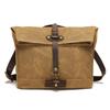 Nueva Bolsa de Lona Encerada Anti-salpicaduras Bolsa Cruzada Vintage Bolsa de Hombro Casual de Cuero Crazy Horse para Hombre Suministro Directo de Fábrica