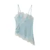Europa Transfronteriza INS Verano Nueva Moda Sexy Camisola Estilo Lencería con Ribete de Encaje