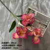 Decoração de flor artificial tom avermelhado em haste única, bola de flor para corredor de flor de seda, material para arranjo de flor de mesa para restaurante e casamentos ao ar livre