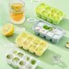 Forma de Cubos de Gelo para Uso Doméstico, Fundo Macio de Silicone, Caixa para Fazer Gelo na Geladeira, Gadget de Armazenamento, Caixa de Congelamento, Mini Forma de Gelo para Bolas de Gelo