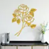 Pegatinas de Pared Modernas Sencillas de Rosa Acrílica para Sala de Estar, Dormitorio, Fondo de Sofá, Pegatinas Decorativas de Pared