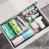 Caja organizadora retráctil para cajón, compartimento para alacena de cocina, clasificación, oficina, cosméticos, tocador, caja divisoria integrada
