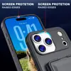 Adecuado para funda de teléfono móvil Apple Iphone17Promax, Anticaída, Soporte para Tarjetas con Espejo Plegable, PC Transfronterizo