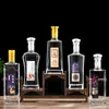 Uma garrafa de vinho branco de 500ml garrafa de vinho para remédio chinês garrafa de vinho 500ml garrafa vazia vidro branco cristal espessado impressão garrafa de vinho para fabricação própria