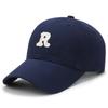 Chapéu Feminino novo boné de beisebol bordado com R estilo japonês boné de aba curva versátil boné de aba curva masculino ins estilo coreano moderno esportivo casual