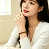 Pulsera de Cristal Natural, Simple de un Solo Círculo con Cuentas Redondas Joyería Transfronteriza, Joyería Estilo Pareja de Ágata Roja, Pulseras de Cristal para la Mano