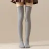 Europa y Estados Unidos calcetines largos hasta la rodilla para fiesta de cosplay de Navidad Halloween color sólido calcetines para las piernas de rol