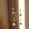 Pegador de Sol Latão Borboleta Cristal Sino de Vento Decoração de Janela de Quarto Ornamento para Pendurar no Carro Estilo Pastoral Presente
