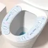 Almofada Fina de Assento Sanitário Desenho Animado Tipo Adesivo Doméstico Lavável Sem Marcas Eletrostática Capa de Assento Sanitário Pad