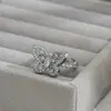 Anillo Abierto Personalizado Bañado en Oro Real con Circonita Microincrustada Estilo Celebridad de Internet de Alta Gama para Mujer Anillo para Dedo Índice Exquisito