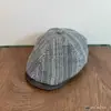 Gorra de Mezclilla con Visera de Cuero PU Estilo Retro Japonés Boina Versátil Reversible para Circunferencia de Cabeza Grande Gorra de Béisbol Adelgazante