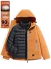 Chaqueta de lluvia Kongshan con forro de plumón Tres en Uno Cortavientos e Impermeable Chaqueta Americana Chaqueta de plumón Chaqueta de Montañismo con Capucha