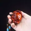 Peça de Mão Pixiu Entalhada em Pau-Rosa, Pingente Portátil, Pingente Zodíaco em Madeira Maciça, Cultura e Artesanato