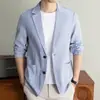 Verano 2026 Nuevo Estilo Lino Traje Casual para Hombre Negocios Delgado Color Sólido Protección Solar Traje Chaqueta Top para Hombre