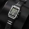 Reloj Digital Deportivo Rectangular Synoke Niche Resistente al Agua Luminoso Pantalla Grande Alarma Trendy Retro