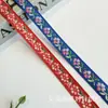 Em Estoque Fita Tecida Estilo Étnico de 1,2 cm com Acabamento Decorativo Jacquard Floral Pequeno para Hanfu, Bolsas, Sapatos, Chapéus e Acessórios de Vestuário