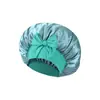 Gorro de satén personalizado transfronterizo para dormir, sombrero de invierno de una sola capa de ala ancha para mujer, sombrero de punto de color sólido de tela de satén para el posparto con parte superior redonda