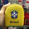 Cartera Monedero Club de Fútbol Selección Nacional Almacenamiento de Llaves para Auriculares Real Madrid Barcelona Juve Brasil Alemania Argentina