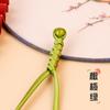 Botón de hebilla cheongsam retro chino borla de cola larga cuentas de jade hebilla trenzada de una palabra estilo nacional botón elegante accesorios para mujer