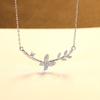 Collar de Mariposa Pag&Mag para Mujer Más Fácil de Combinar Cadena Clavicular Colgante de Plata S925 Forma de Rama Versión Coreana Exquisita Dama