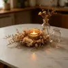 Exclusivamente para Ventas Transfronterizas: Portavelas Huecos de Hierro para Diwali, Portavelas de Proyección de Lujo Ligero, Adornos de Decoración de Atmósfera para Diwali