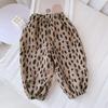 Ropa Informal de Otoño e Invierno para Mujeres y Niños Pantalones Casuales Estilo Vaquero para Bebé Pantalones de Pana Gruesos Florales de Leopardo con Estilo Coreano Distintivo de Moda