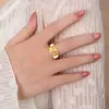 Anillo Asimétrico Falda Ondulada de Plata de Ley S925 para Mujer Estilo K Simple Ins Encaje Escarchado Anillo Personalizado para Mujer