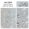 Pegatina Original Cisne Blanco para Uñas 5D Relieve Tridimensional Exquisita Rosa Cisne Blanco Pegatina para Uñas Joyería Estilo Aa
