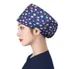 Gorro Quirúrgico de Algodón Puro para Cabeza Grande para Hombres y Mujeres, Gorro de Trabajo, Gorro de Enfermera, Gorro de Dibujos Animados Elástico Venta al por Mayor