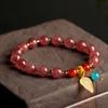 Nuevo Pulsera de Amatista Duobao Natural Pulsera de Cera de Abeja Rojo del Sur Moda Simple para Mujer Venta al por Mayor Pulsera para Mujer