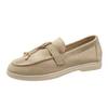 Comércio Exterior Europeu e Americano 2023 Novo Estilo Sapatos de Borracha Loafers Slip-On Únicos Femininos Estilo Pequeno Fragrante