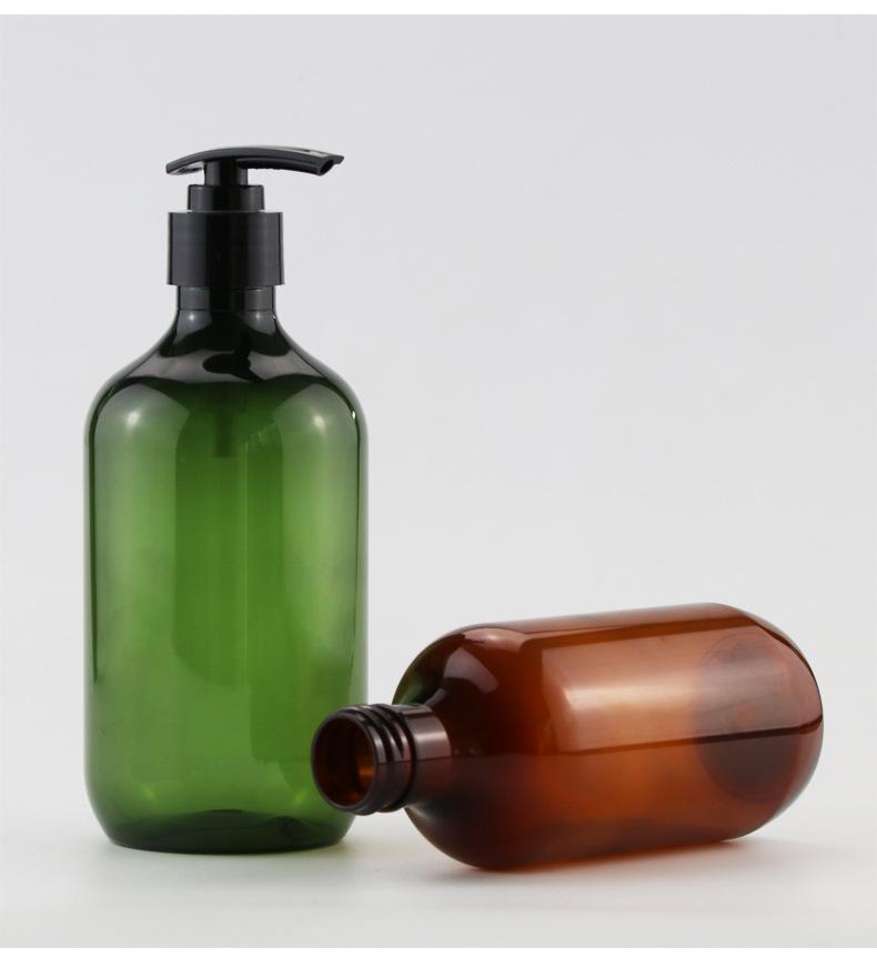 pet乳液瓶洗发水瓶 茶色圆肩按压 护发素瓶