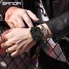 Reloj de Moda Sanda Cuadrado de Pantalla Única Personalizado para Hombres y Mujeres, Adolescentes, Escuela Secundaria Reloj Electrónico Multifunción Luminoso Impermeable