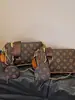 Bolso de dos piezas estampado de marca para mujer, nuevo patrón vintage de nicho, bolso cruzado y de hombro versátil de alta gama