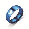 Anillo de Pareja Yin y Yang de 8mm Anillo con Símbolo del Logotipo Taiji Bagua para Hombres y Mujeres Joyería de Acero Inoxidable Anillo Negro Plateado