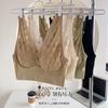 Nuevo Chaleco de Espalda Hermosa con Copa de Leche Fija Sensación Látex Encaje Ropa Interior Envoltura de Pecho Top Tubo Sujetador Transpirable para Mujer Sin Aros