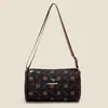 Moda al por mayor transfronteriza Bolso cruzado simple para madre de mediana edad Bolso de hombro con textura de PU estampado retro Bolso cuadrado pequeño tipo almohada