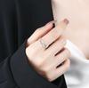 Anillo de nariz de cerdo Fangxing S925 de plata esterlina con diseño de nicho para mujer, cadena de moda, anillo abierto para dedo índice.