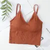 Seamless grande U-comprimento back-wrapped tubo top com almofada de peito base camisola esportes underwear para as mulheres