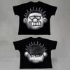 Streetwear Hip-Hop Americano Estampado Manga Corta Marca de Moda Tendencia Holgado Casual Suéter Cuello Redondo Retro Versátil Tops Venta al por Mayor
