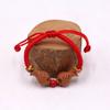 Pulsera de Joyería para Bebé Tejida a Mano con Cuerda Roja, Esqueleto de Cerdo Azul Melocotón Antiguo, Colgante de Pulsera de Sirena de Madera de Melocotón para Niños