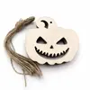 Colgante decorativo de Halloween con cuerda para decoración de escenas del hogar, colgante de madera para fiesta de calabazas, arte de madera minimalista moderno