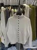 Solo Hogar VI+2026 Otoño/Invierno Estilo Coreano Sencillo Versátil Adelgazante Cuello Alto de Punto de Botones Cardigan para Mujer 99850