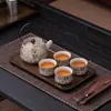Ceremonia del Té con Incienso de Horno Ru Set de Regalo Una Tetera Tres Tazas Tazas de Preparación Rápida Regalo de Negocio Práctico de Gama Alta Se Puede Añadir Logo