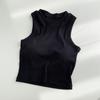 R664- Chaleco JA de cuello redondo con tiras y copa