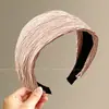 Diadema retro de corona alta para mujer, simple y elegante, diadema de ala ancha que no estrangula el cabello, accesorio para el cabello de moda estilo coreano