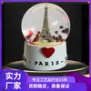 Bola de Cristal Personalizada Estatua de Torre de Simulación Pequeños Adornos de Resina Regalo Bola de Agua Estatua Decoración de Escritorio Adornos Transfronterizo