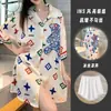 Popular de alta qualidade luxo leve estiloso seda gelada vestido camisa pijama feminino verão novo luxuoso roupão de dormir roupa de casa conjunto fino