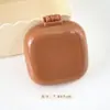 Peine de Cojín de Aire de Color Caramelo, Moderno y Lindo, Peine Mini de Airbag Portátil, Sin Enredos, Cabello Suave, Peine de Masaje Plegable