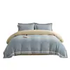 Juego de Ropa de Cama de Terciopelo de Leche de Lujo Ligero 2026 Nuevo Terciopelo Coral Espesado Hojuela Acolchada Funda de Edredón Ropa de Cama